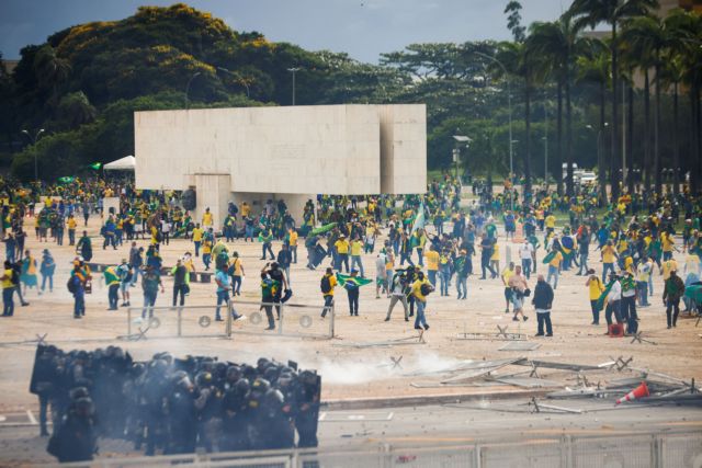 Supporters of Brazil's former President Jair Bolsonaro demonstrate against President Luiz Inacio Lula da Silva, in Brasilia