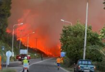 Μεγάλη φωτιά στη Χαλκιδική: Κάηκαν σπίτια οι φλόγες, απεγκλωβισμοί δια θαλάσσης από τη Σίβηρη, εκκενώθηκε η Φούρκα